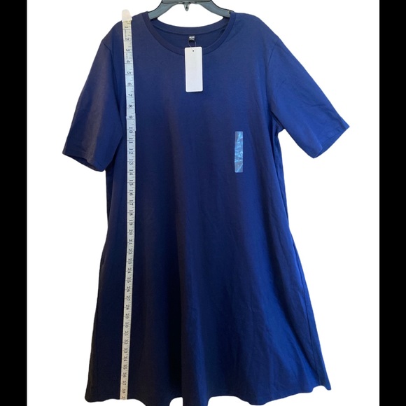 Uniqlo Womens Mercerized Cotton 1/2 sleeve A line t-shirt dress (NEW WITH TAGS) - Picture 6 of 14